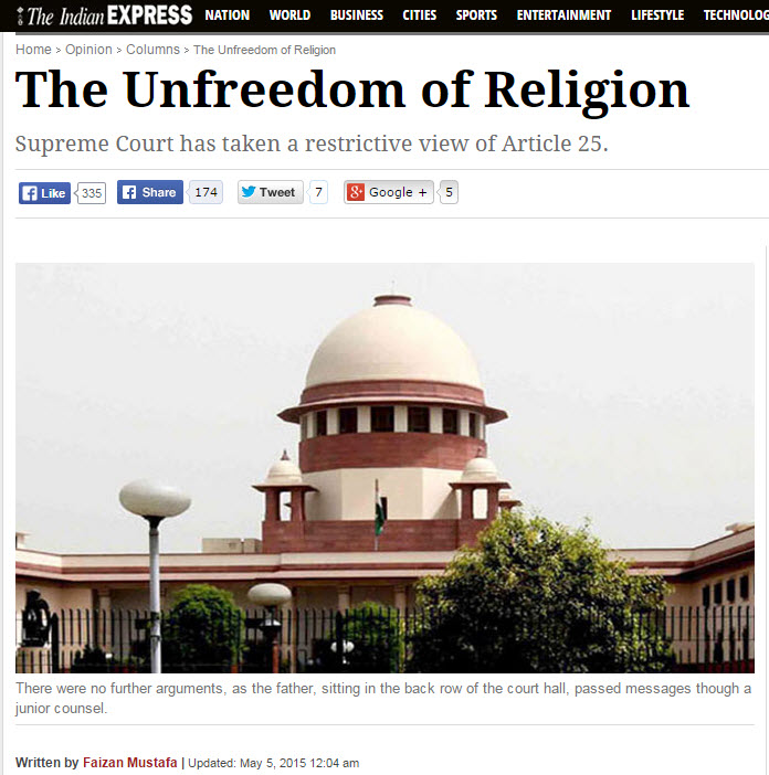 Snapshot taken from The Indian Express