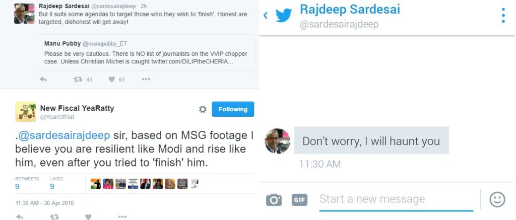 Rajdeep threatening?