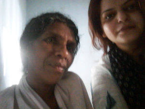 Advaita Kala with Sujith's mother