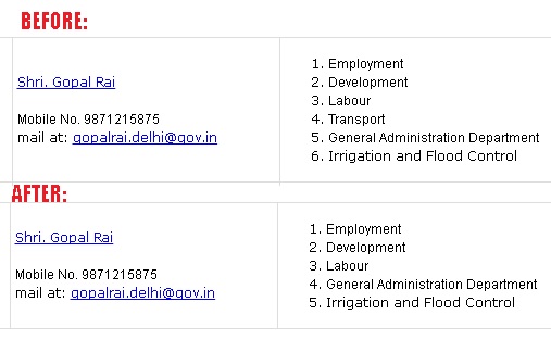 From Delhi Government Portal
