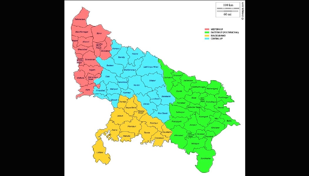 Uttar Pradesh split into smaller states