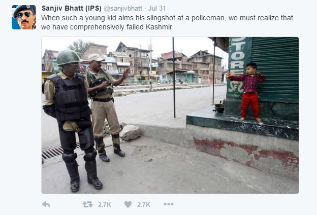 Screenshot of the tweet that Sanjiv Bhatt posted at 8:17 PM on 31 Jul 2016