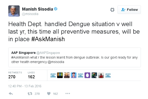 Sisodia's credit