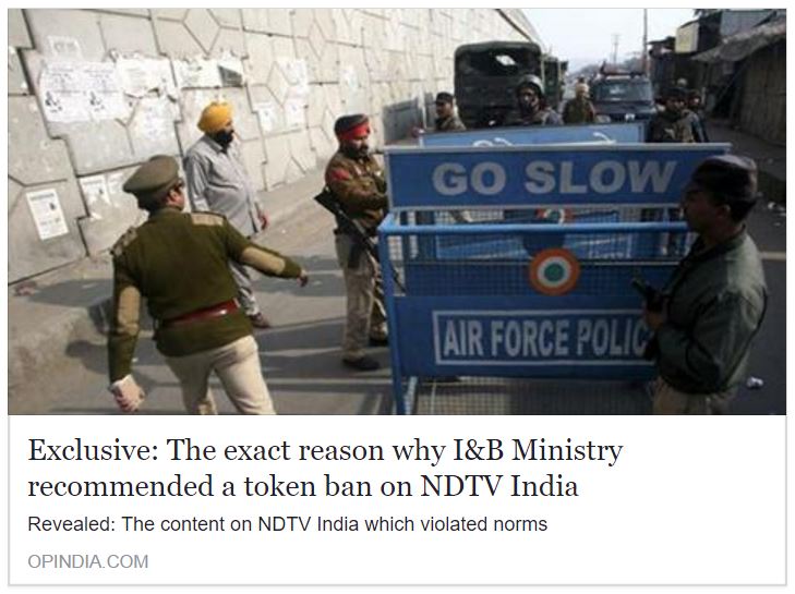 Exclusive: The exact reason why I&B Ministry recommended a token ban on NDTV India