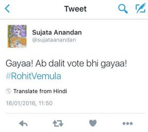 Tweet celebrating death