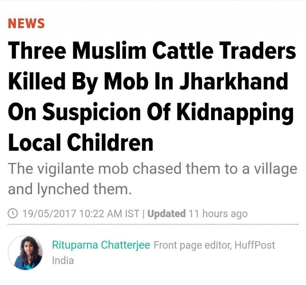 Communal color given by HuffPo India