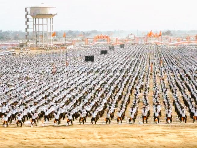 Rashtroday 2018: At a massive RSS meet in Meerut, Mohan Bhagwat clamours for all Hindus to unite