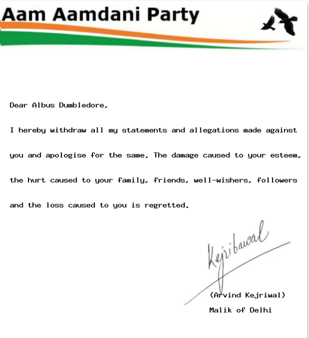 Now you can have your own apology from Arvind Kejriwal, here is how