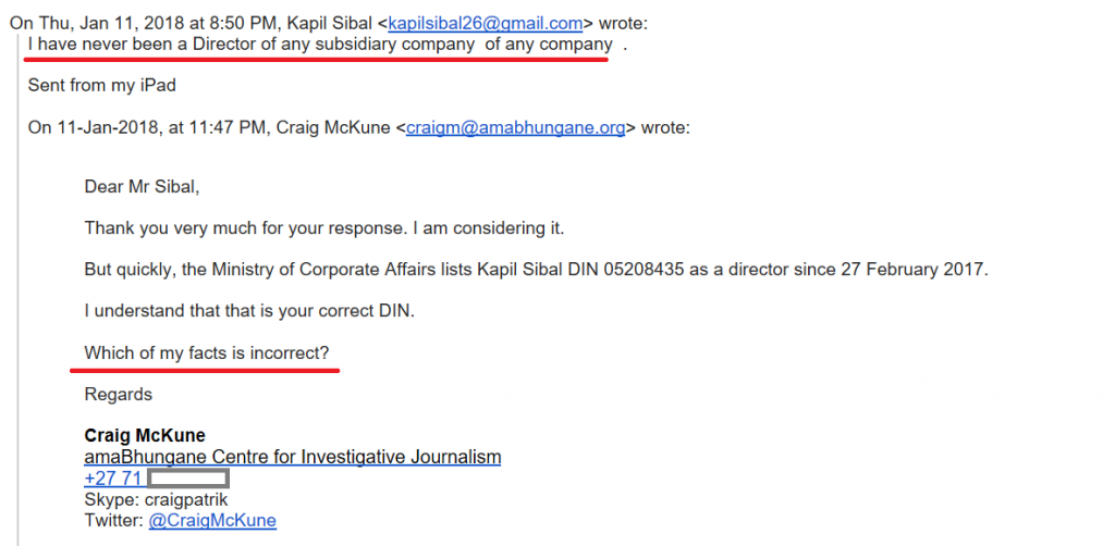 Kapil Sibal to South African journalists