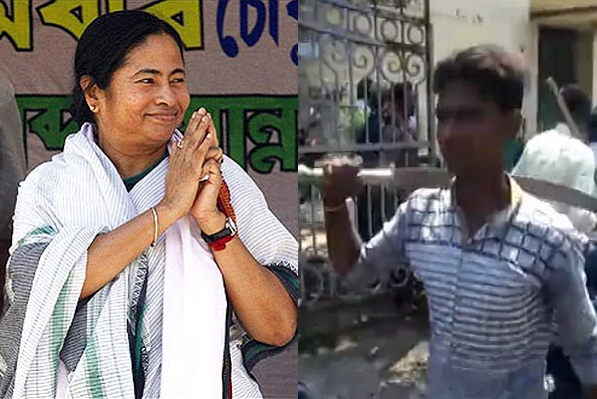 TMC, which objected to ceremonial weapons during Hindu festivals, carries weapons during polls