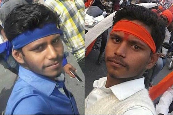 Social Media abuzz with speculation of same person being Karni Sena activist and Dalit protester