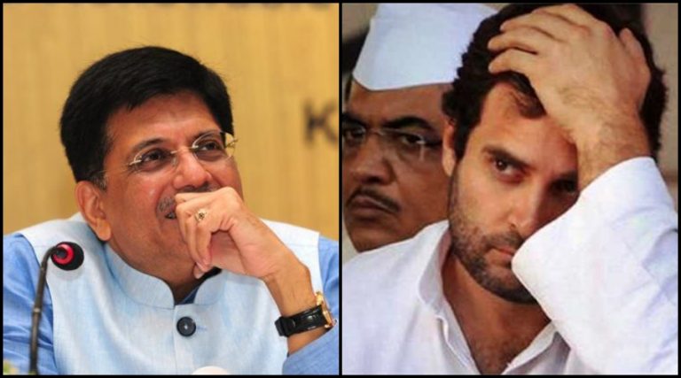 Congress attacks Piyush Goyal citing media report, media admits it was fake news