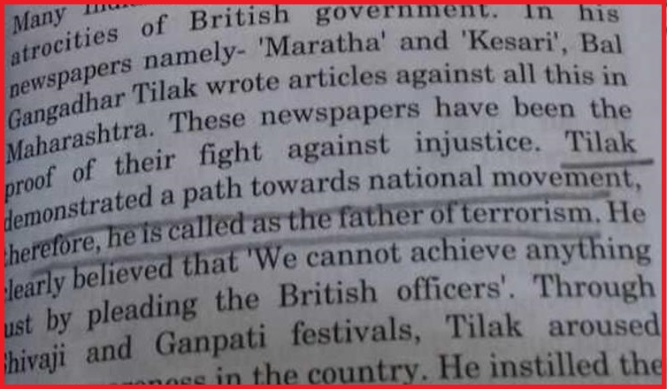 Social Studies book calls freedom fighter Bal Gangadhar Tilak a 'Father of Terrorism'