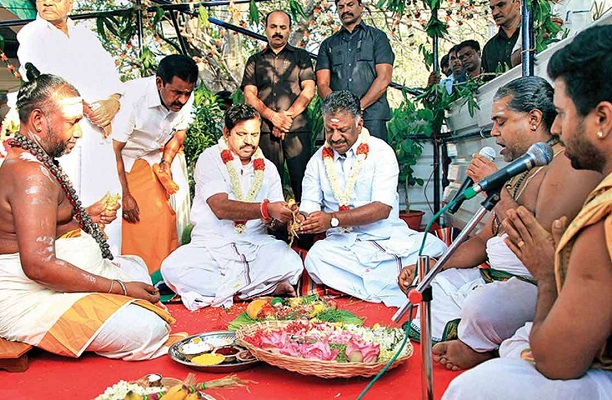 DMK opposes Hindu rituals performed during foundation stone ceremony of Jayalalithaa's memorial
