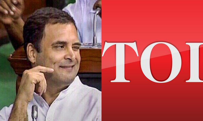Times of India tries to paint Rahul’s humiliation as a victory, gets schooled on Twitter