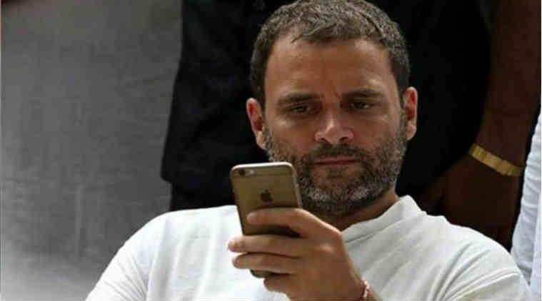 Rahul Gandhi seen busy with his phone during President’s address to the joint session of Parliament