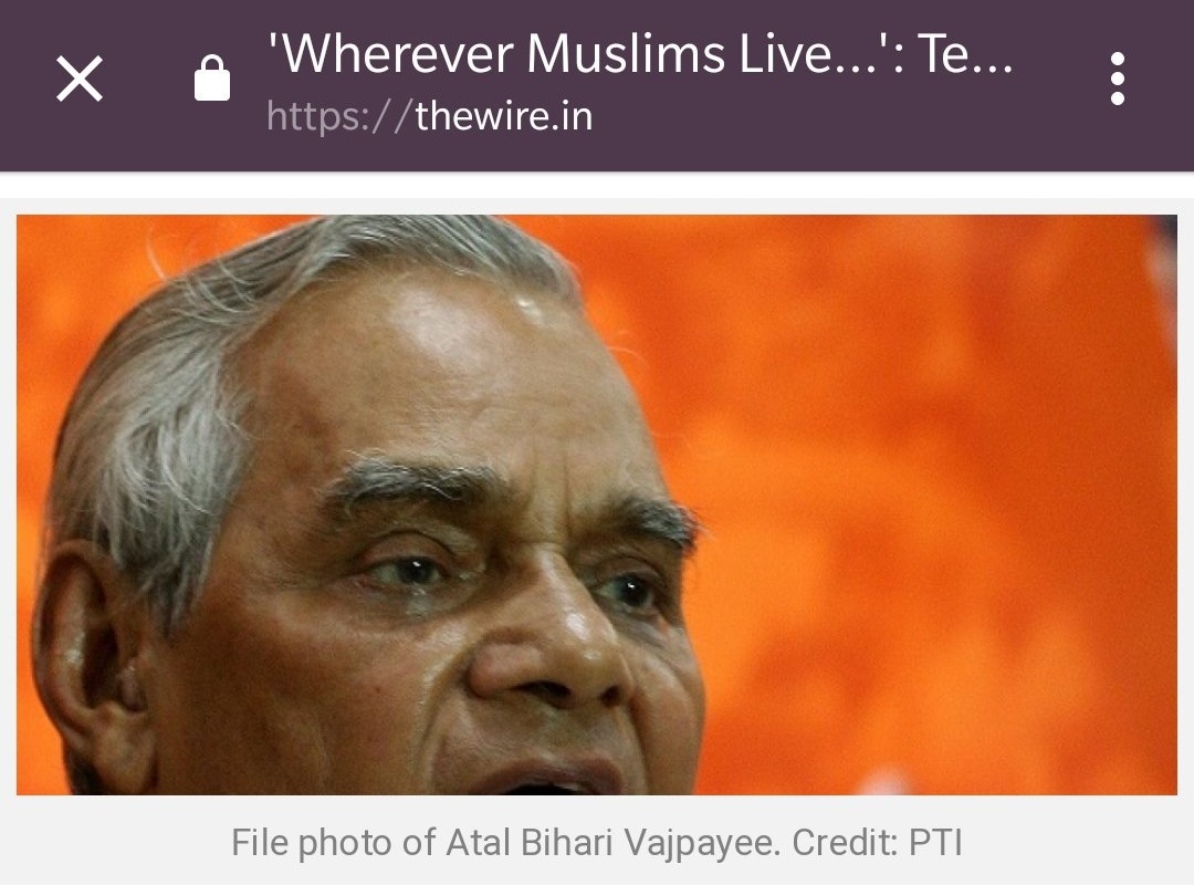 The Wire edit's Vajpayee's words to spread lies