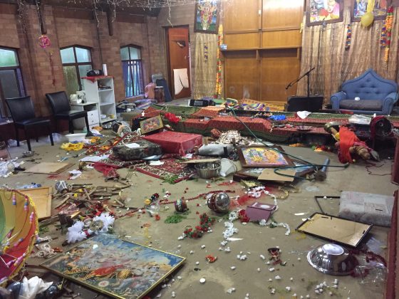 Bharathiye Mandir in Sydney after attack by vandals