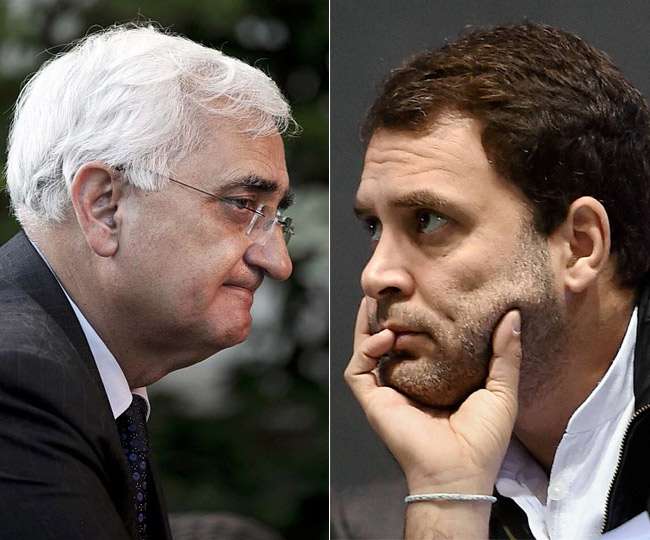 Salman Khurshid and Rahul Gandhi