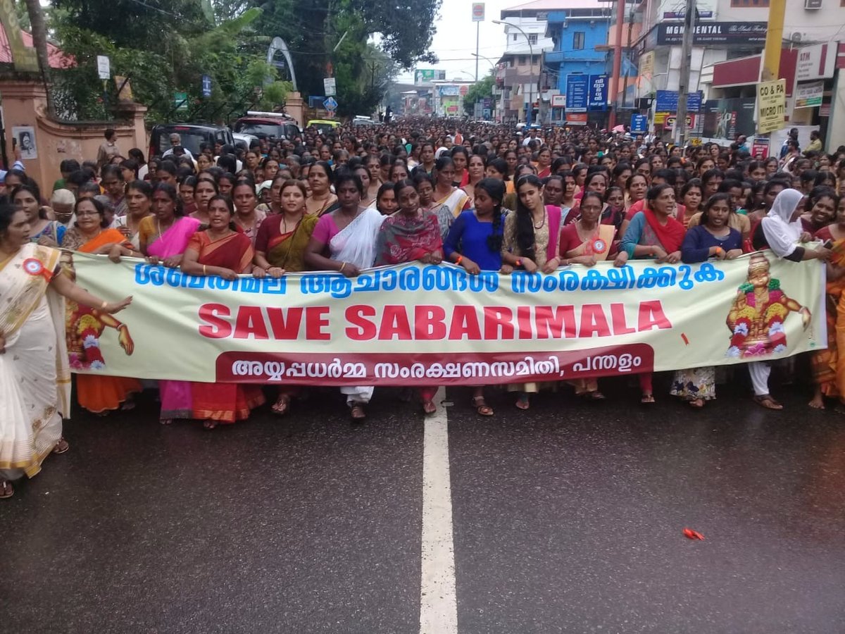 women devotees march against the SC order