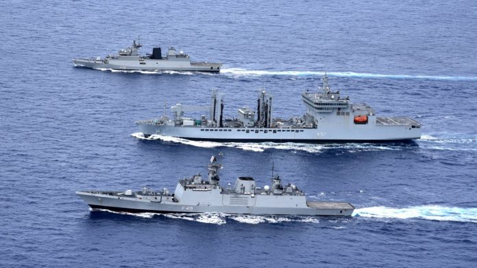Indian Navy keeps warships mission deployed, watching Pakistani and Chinese ships