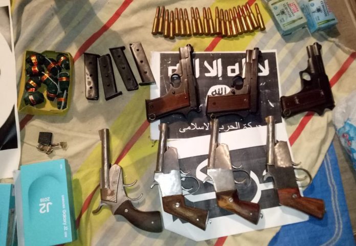 Weapons recovered from ISIS module by NIA