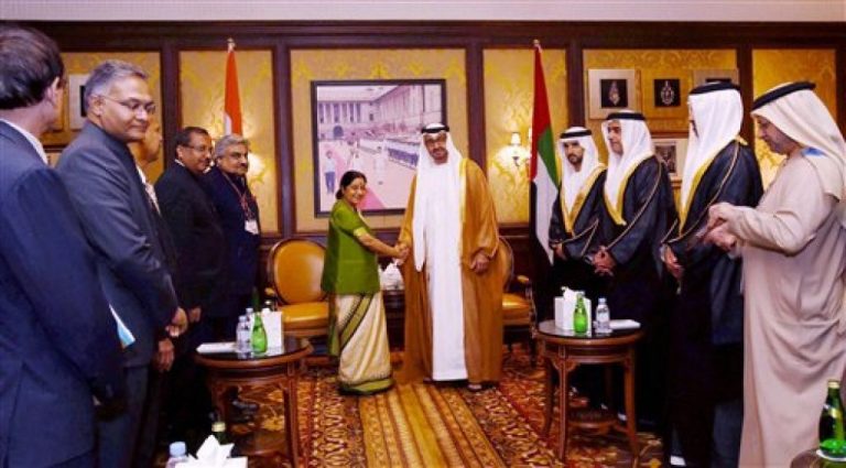 India and UAE seal currency swap agreement during Sushma Swaraj’s 2-day visit