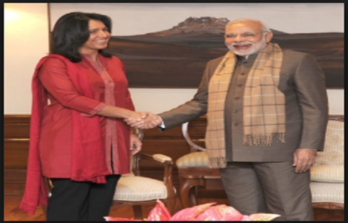 Tulsi Gabbard with PM Modi