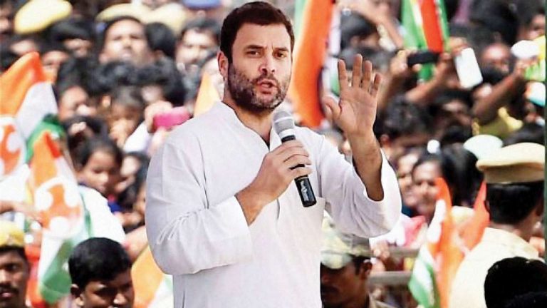 Farmers protest against Rahul Gandhi for the Samrat Cycle ‘land grab’ case by Rajiv Gandhi Trust