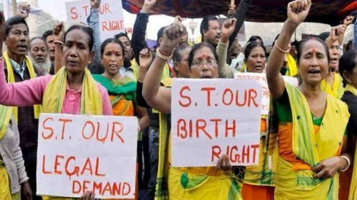 File photo of demand for ST status in Assam