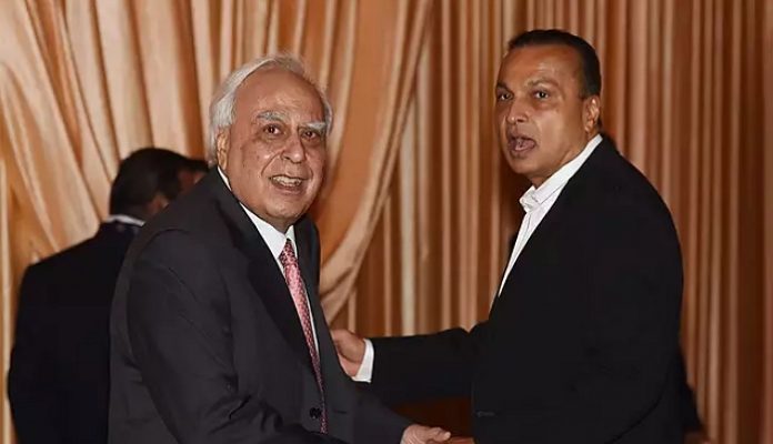 Kapil Sibal with Anil Ambani