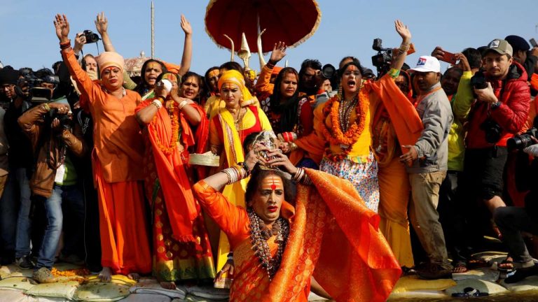 Kumbh Mela: Kinnar Akhada joins Juna Akhada, takes part in Shahi Snan for the first time