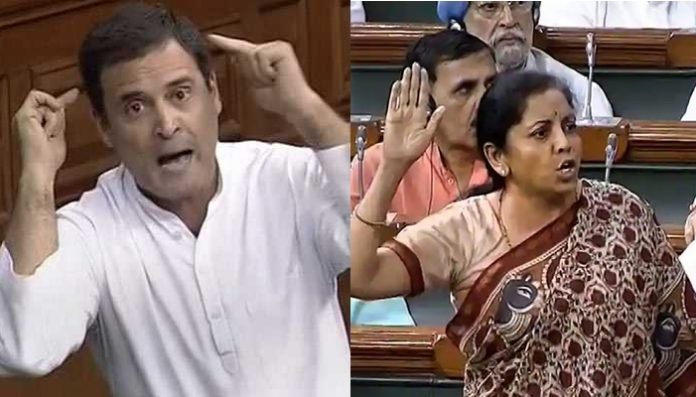 Rahul Gandhi, Nirmala Sitharaman