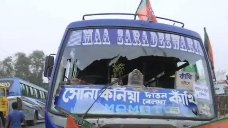 West Bengal: Vehicles used for Amit Shah’s rally in East Midnapore vandalised, BJP holds TMC responsible