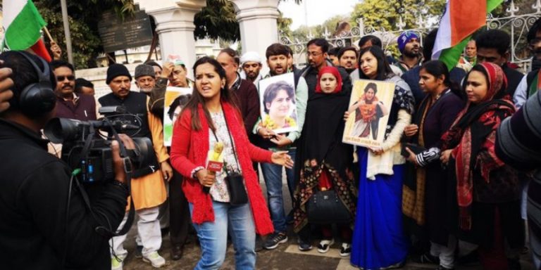 India Today journalist caught ‘directing’ Congress workers to appear excited about Priyanka Gandhi Vadra