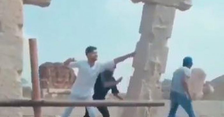 Hampi Vandalism: Four youths punished to re-erect the pillars they had knocked down, fined ₹70,000 each