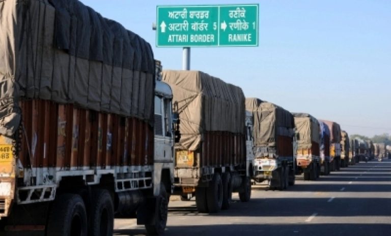 Hundreds of trucks with shipments from Pakistan stranded at Wagah border due to import duty hike to 200%