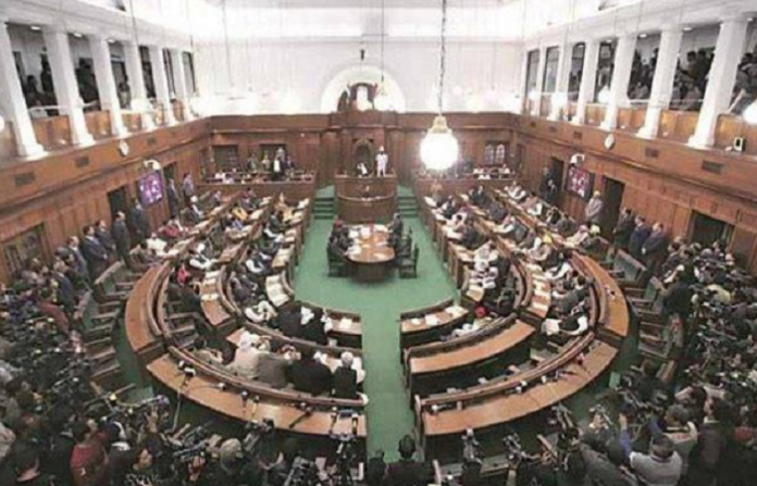 Delhi assembly marshals out three BJP MLAs