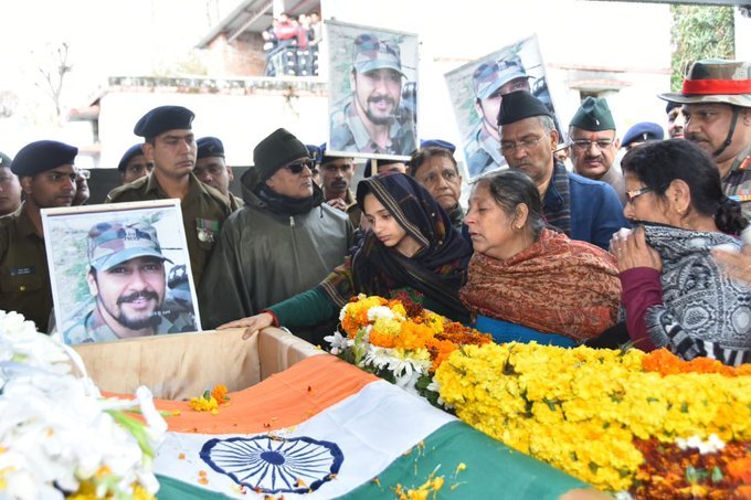 Major Vibhuti Dhoundiyal was martyred with 3 other soldiers in Pulwama during an encounter