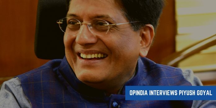 Exclusive: Union Minister Piyush Goyal talks to OpIndia about 2019 elections, the Budget and much more