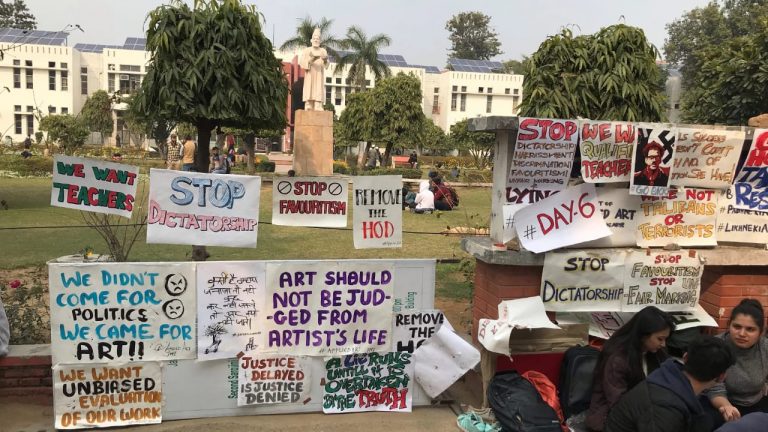 Female students groped while protesting against Head of Department of Applied Arts in Jamia Millia Islamia
