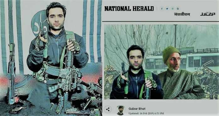 Congress mouthpiece National Herald whitewashes Pulwama terrorist Adil Ahmed Dar