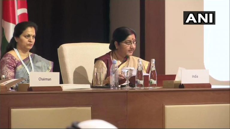 EAM Sushma Swaraj corners Pakistan for its support to terrorism in the inaugural plenary of the OIC