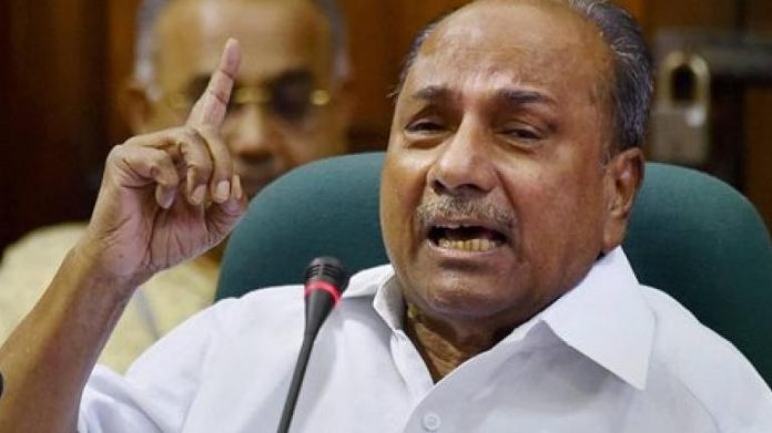 Contradicting Congress' claim, AK Antony said he had no idea about India's space warfare programme