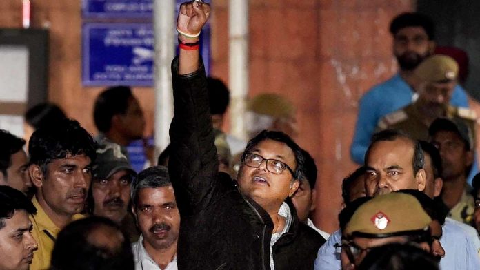 Karti Chidambaram is under investigation by CBI and ED for the Aircel-Maxis and INX Media scams