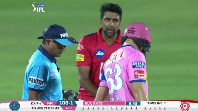 R Ashwin's controversial run out of Jos Butler