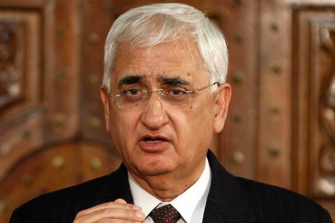 Salman Khurshid seen cheering, encouraging a baby to chant Azadi slogans