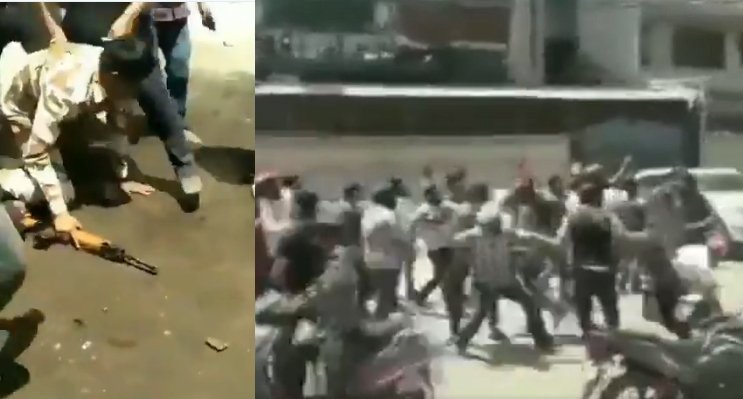 Aam Aadmi Party spreads maliciously edited video to defame security forces who were attacked by a mob