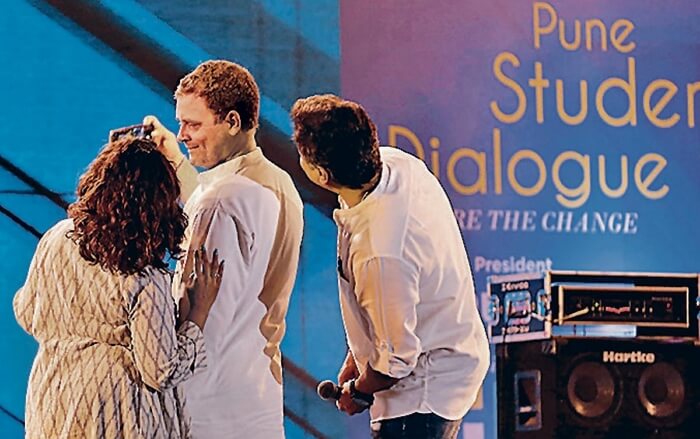 Watch: Students say Rahul Gandhi’s interaction with students in Pune was scripted, questions were selected in advance