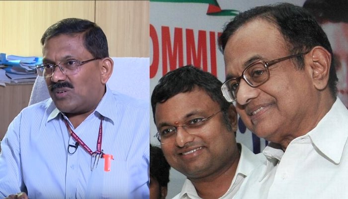 I-T Commissioner S. K. Srivastava complains to EC against Karti and P Chidambaram for allegedly using black money to bribe voters